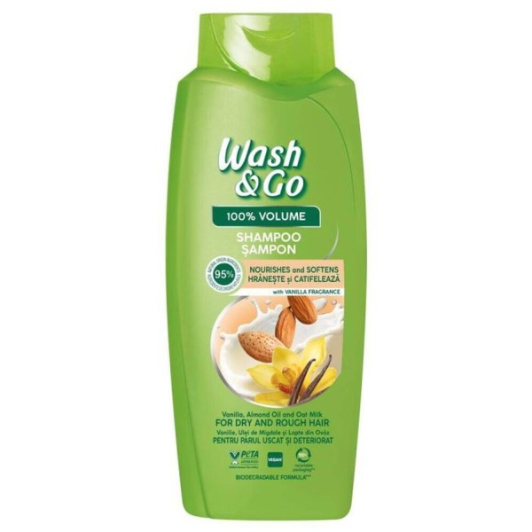 Wash&go Sampon Par Vanilla&almond Oil 675ml 6/bax