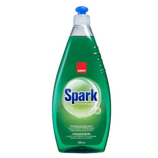 Sano Spark Detergent Vase Castravete-lamaie 500ml 12/bax Sano Spark Detergent Vase Castravete-lamaie 500ml 12/bax