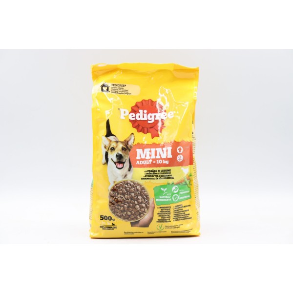 Pedigree Hrana Caini Mini Adult Pasare&legume 500g 12/bax
