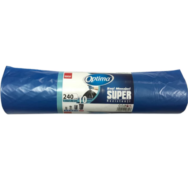 Sano Optima Saci Menaj Rezistenti Albastri 240l 10buc/rola 18role/bax Sano Optima Saci Menaj Rezistenti Albastri 240l 10buc/rola 18role/bax