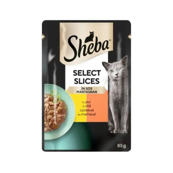 Sheba Hrana Umeda Pisici Pui&vita In Sos Plic 85g 28/bax