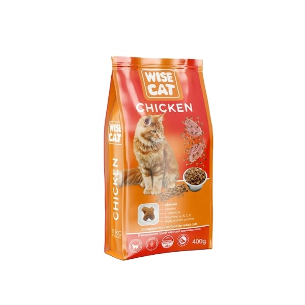 Wise Cat Hrana Uscata Pisici Adulte Pui 400g 20/bax