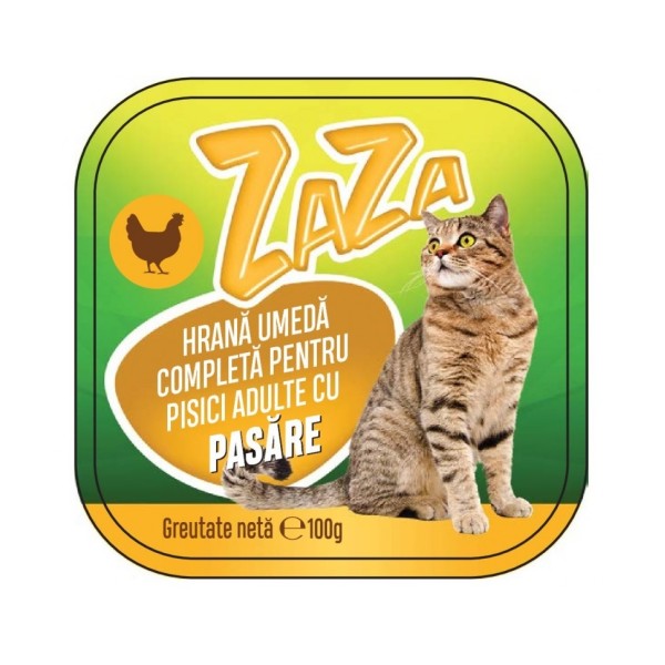 Zaza Hrana Umeda Completa Pisici Pasare 100gr 16/bax