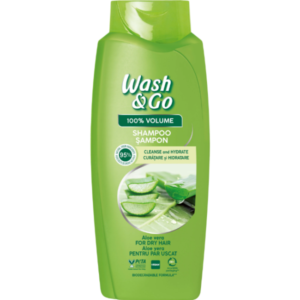Wash&go Sampon Par Aloe Vera 675ml 6/bax