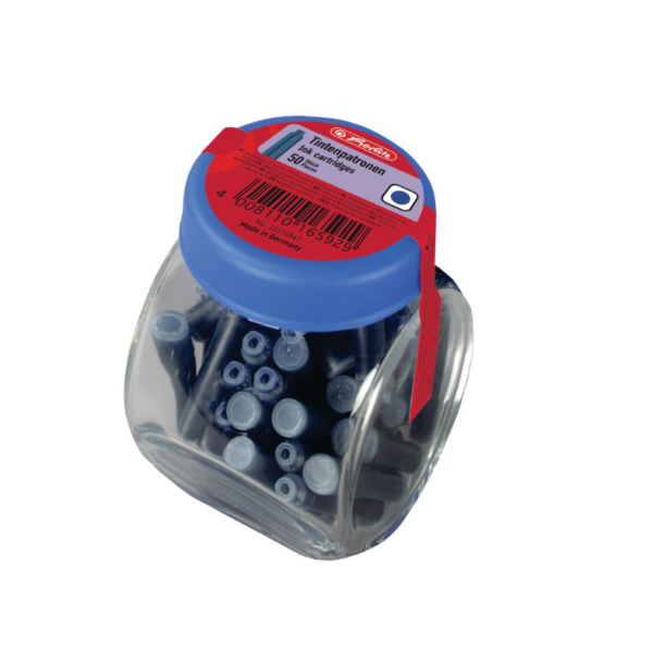 Tp Rezerva Stilou Albastru Borcan Herlitz 50buc 4/bax Tp Rezerva Stilou Albastru Borcan Herlitz 50buc 4/bax