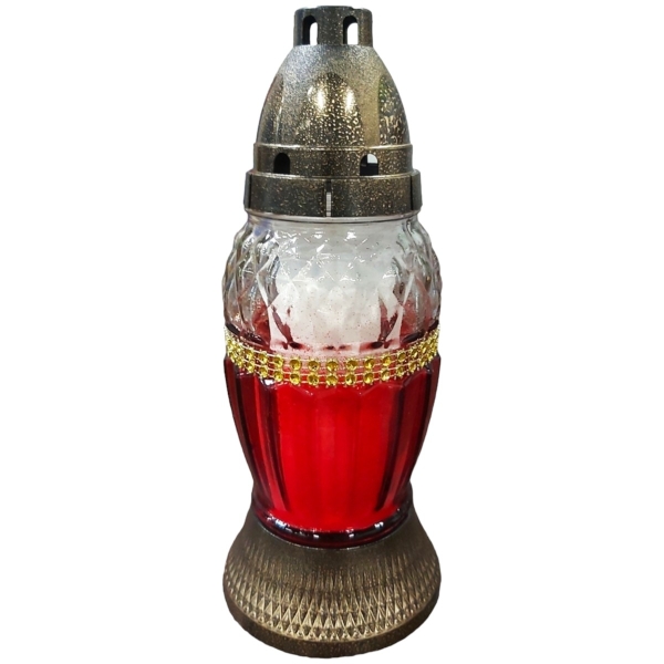 Oti Candela Sticla Rosu Anti Vant T30 12/bax Oti Candela Sticla Rosu Anti Vant T30 12/bax