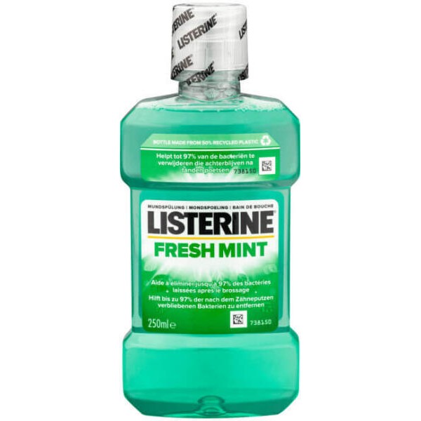 Listerine Apa Gura Fresh Mint 250ml 6/bax