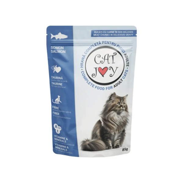 Cat Joy Hrana Umeda Pisici Somon Plic 85gr 24/bax Cat Joy Hrana Umeda Pisici Somon Plic 85gr 24/bax