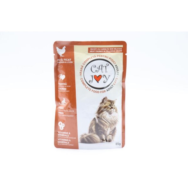 Cat Joy Hrana Umeda Pisici Pui Plic 85gr 24/bax Cat Joy Hrana Umeda Pisici Pui Plic 85gr 24/bax