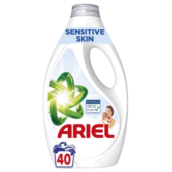 Ariel Detergent Lichid Sensitive Skin 1800ml 4/bax