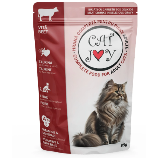 Cat Joy Hrana Umeda Pisici Vita Plic 85gr 24/bax Cat Joy Hrana Umeda Pisici Vita Plic 85gr 24/bax
