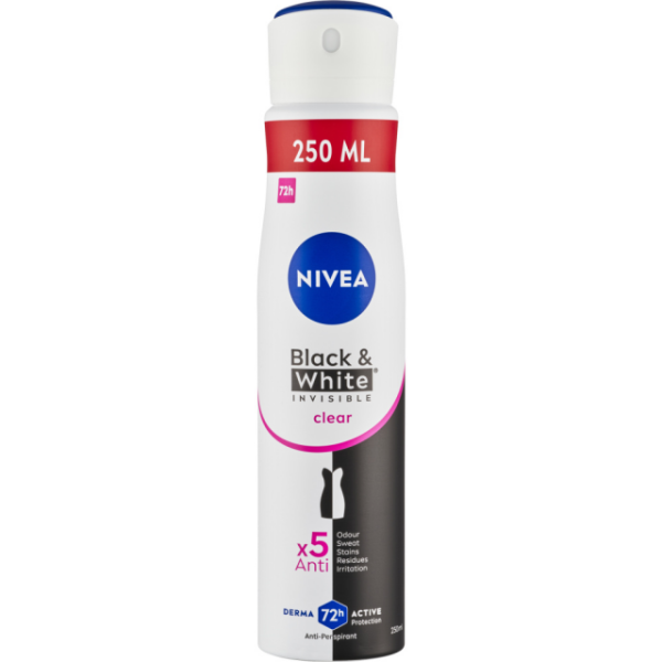 Nivea Deo Women Black&white Inv. Clear 250ml 6buc/set