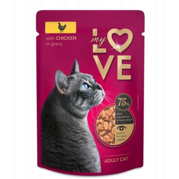 My Love Hrana Umeda Pisici Adulte Pui In Sos Plic 85gr 24/bax My Love Hrana Umeda Pisici Adulte Pui In Sos Plic 85gr 24/bax