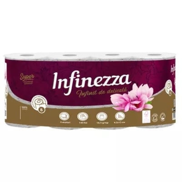 Infinezza Hartie Igienica Magnolie 3str 8role 6set/bax