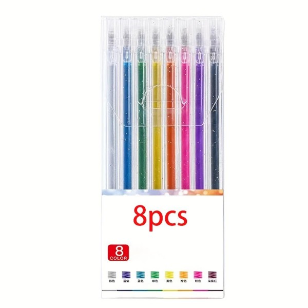 Lve Set 8 Pixuri Colorate Fluorescente Si Glitter 1.0mm 1139-96 216set/bax Lve Set 8 Pixuri Colorate Fluorescente Si Glitter 1.0mm 1139-96 216set/bax