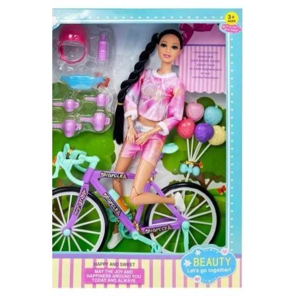 Lve Papusa Pe Bicicleta Cu Baloane Si Accesorii 3+ 50-2 48/bax