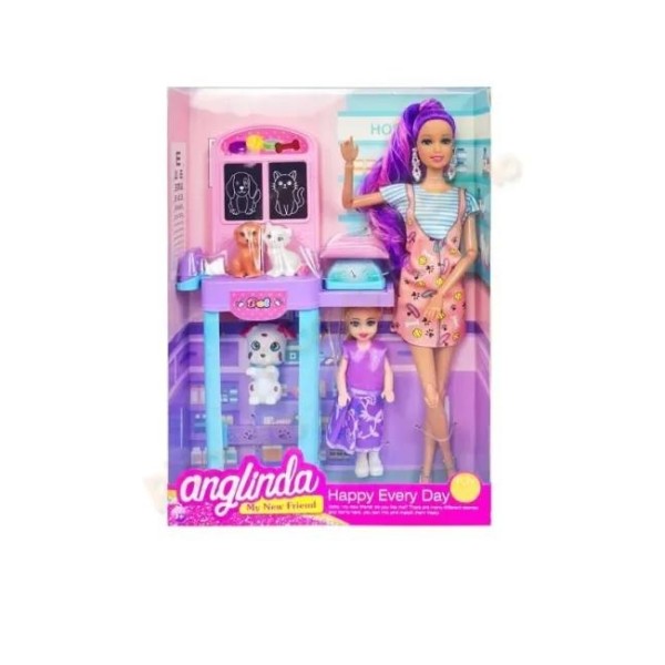 Lve Papusa Anglinda Cu Fetita Si Catei 3+ 50-1 72/bax