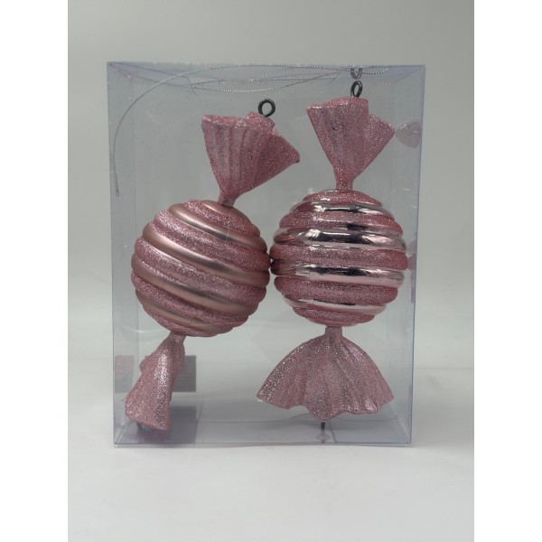 Lve Globuri Craciun Forma Bomboana 1-1 10cm 2buc/set 40/bax Lve Globuri Craciun Forma Bomboana 1-1 10cm 2buc/set 40/bax