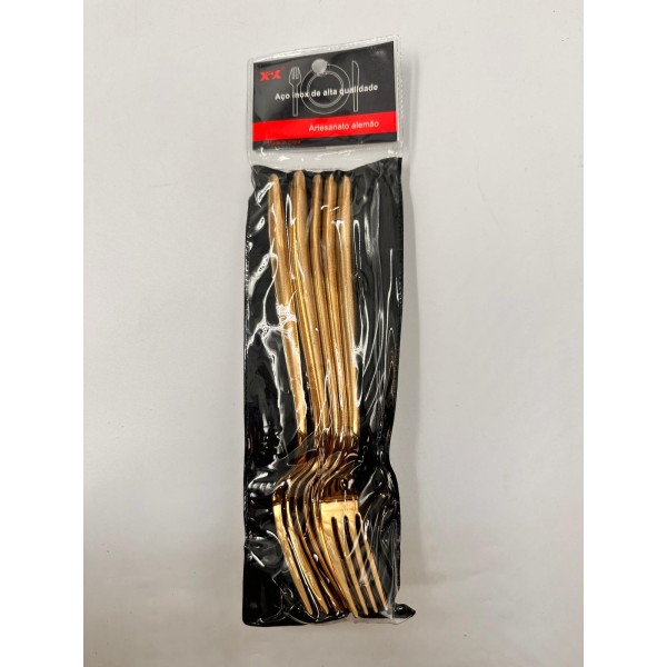 Lve Furculita Inox Aurie 6buc/set 23-3 100/bax