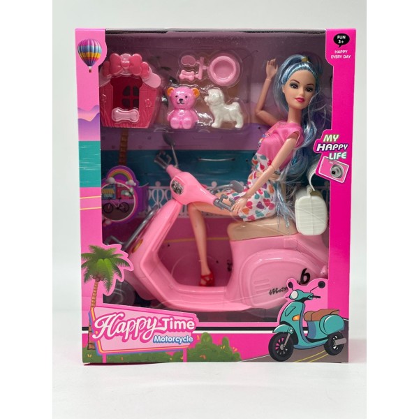 Lve Papusa Pe Scuter Cu Accesorii 3+ 68-15 48/bax