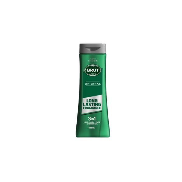 Brut Gel Dus Men 3in1 Original 600ml 4/bax