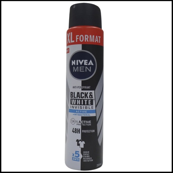 Nivea Deo Men Black&white Inv. Active 250ml 6buc/set