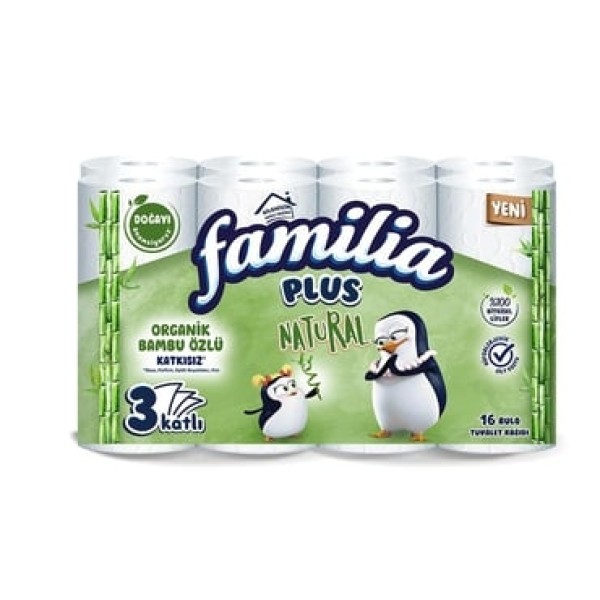 Familia Hartie Igienica Bamboo Natural 3str 16role/set 3/bax