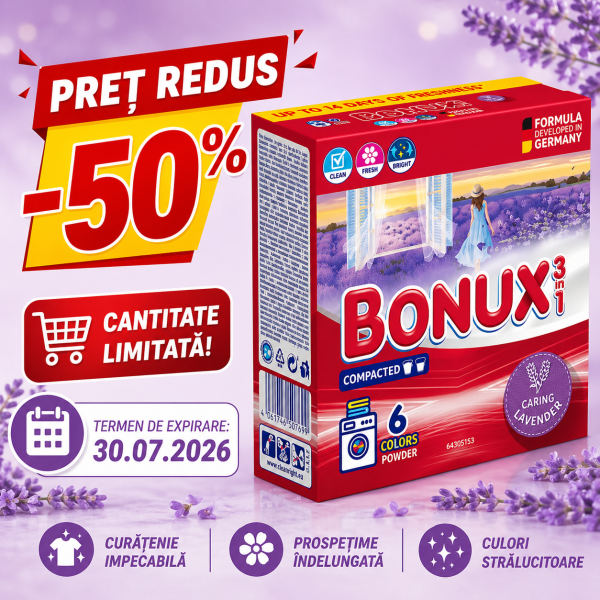 Bonux 3in1 Automat Caring Lavanda 390gr