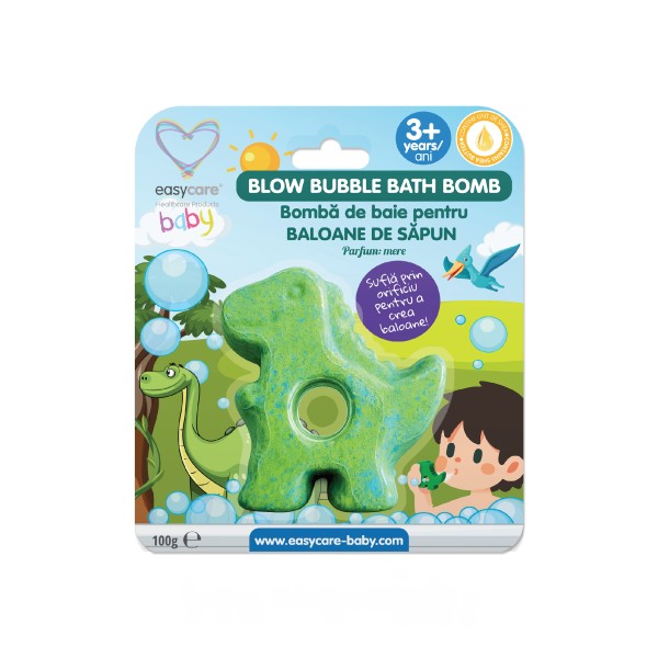 Easycare Baby Bomba Baie Pentru Baloane De Sapun Mere Dinozaur 3+ani 12/bax