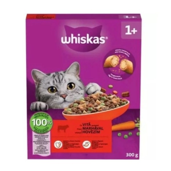 Whiskas Hrana Pisici Adulte 1an+ Vita 300gr 6/bax