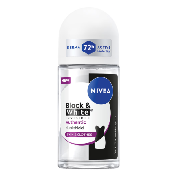 Nivea Roll-on Women Black&white Invisible Authentic 50ml 30/bax
