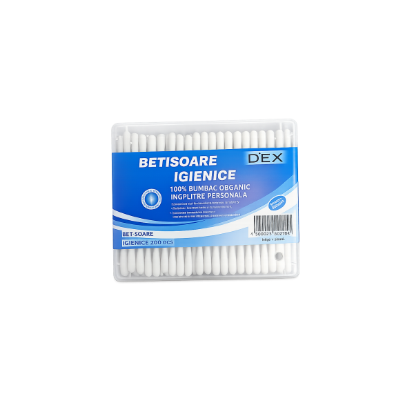 Dex Betisoare Urechi Bio 200buc 12/set