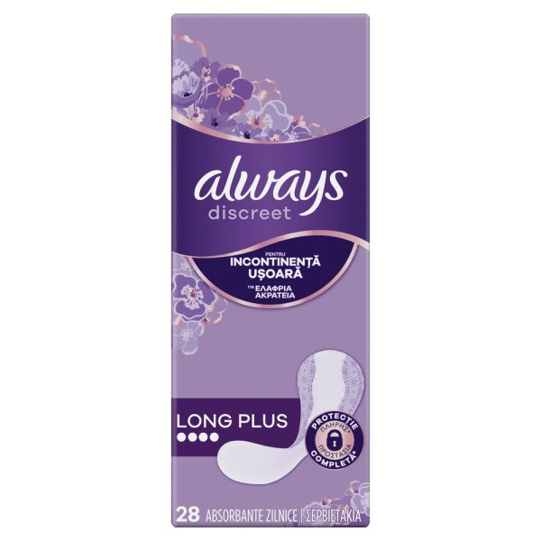 Always Discreet Absorbante Zilnice Incontinenta Long Plus 28buc 4/bax