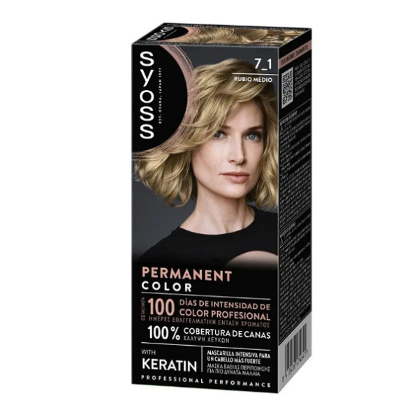 Syoss Color  Vopsea Par 7-1 Blond Mediu 3/set 36/bax