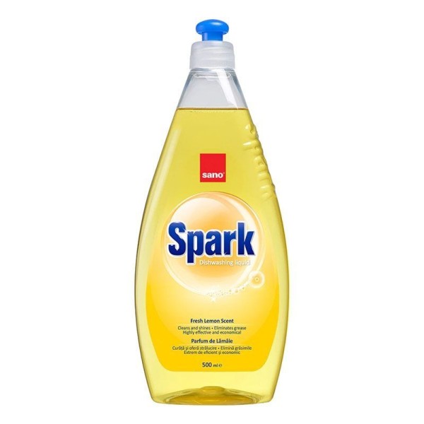 Sano Spark Detergent Vase Lamaie 500ml 12/bax Sano Spark Detergent Vase Lamaie 500ml 12/bax