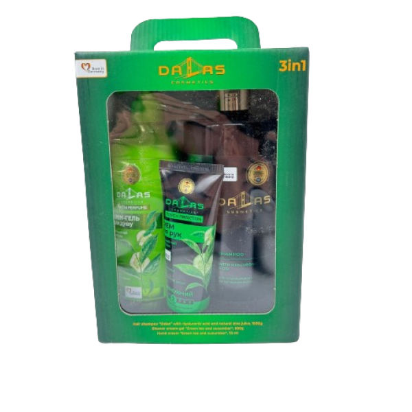 2k Dallas Set Sampon Par 1000ml+gel Dus 500ml+crema Maini 75ml