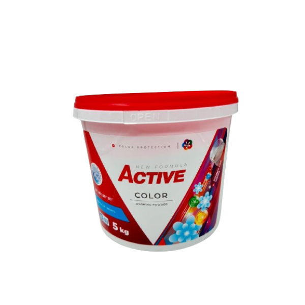 Active Detergent Pudra Color Galeata 65 Spalari 5kg