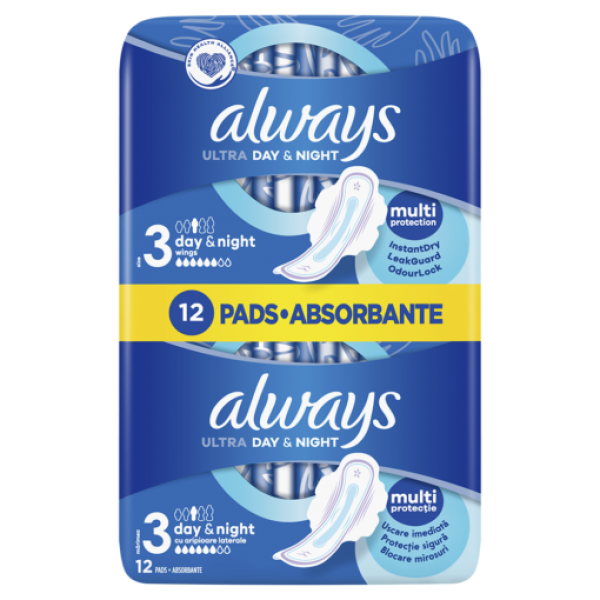Always Absorbante Ultra Day-night 12buc/set 16/bax