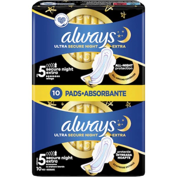 Always Absorbante Ultra Night Extra 10buc/set 14/bax