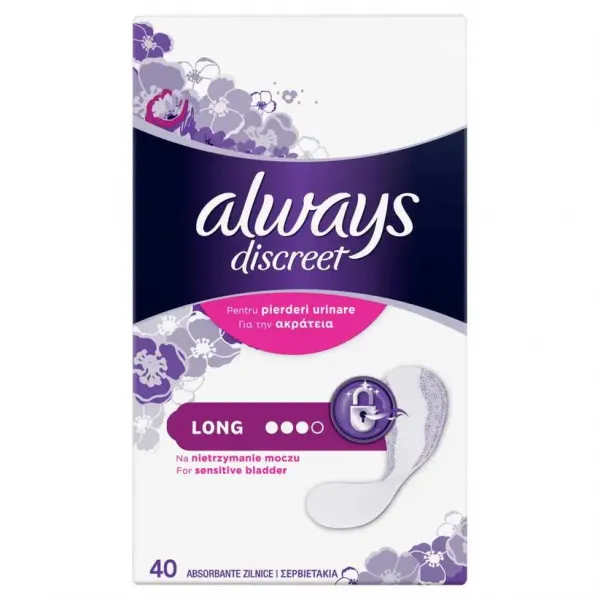 Always Discreet Absorbante Zilnice Incontinenta Long 40buc 4/bax