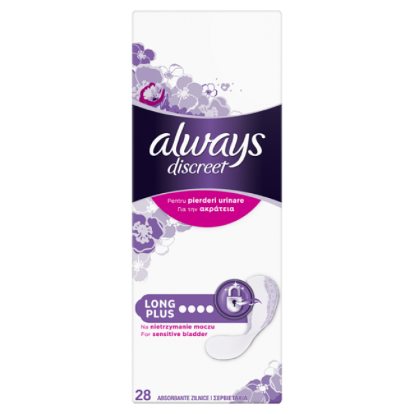 Always Discreet Absorbante Zilnice Incontinenta Long Plus 28buc 4/bax