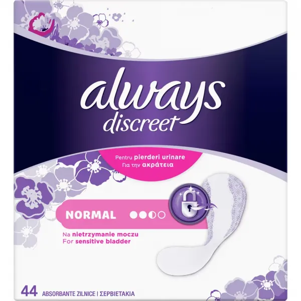 Always Discreet Absorbante Zilnice Incontinenta Normal 44buc 5/bax