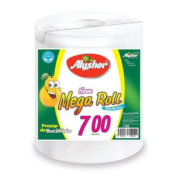 Alyshor Mega Roll Prosop Bucatarie Rola 700foi 4/bax