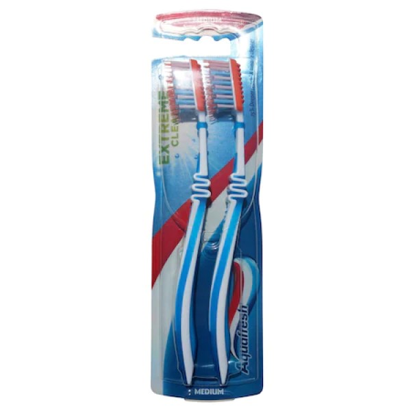 Aquafresh Periuta Dinti Extreme Clean Medium 2buc/set 12/bax