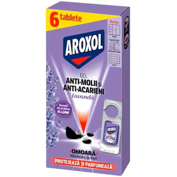 Aroxol Gel Antimolii Lavanda 6buc 12/bax