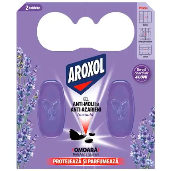 Aroxol Gel Antimolii&antiacarieni Lavanda 2buc 24/bax