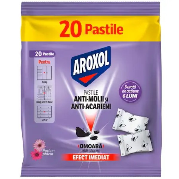 Aroxol Pastile Antimolii&antiacarieni 20buc 125g 12/bax