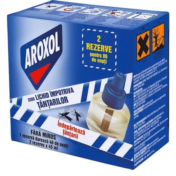 Aroxol Rezerva Lichida Impotriva Tantarilor 35ml 2buc 12/bax