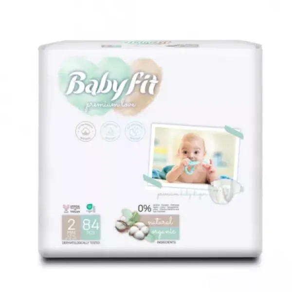 Babyfit Scutece Baby Mini Bio Nr.2 3-6kg 84buc/set 4/bax Babyfit Scutece Baby Mini Bio Nr.2 3-6kg 84buc/set 4/bax