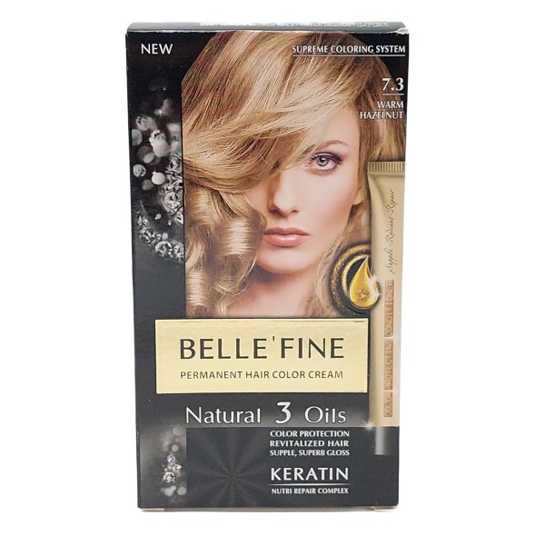 Belle' Fine Vopsea Par 7.3 Warm Hezelnut 12/bax